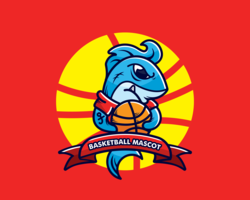 Basketbal Mascotte Vector