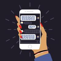 Smartphone Texting-app vector