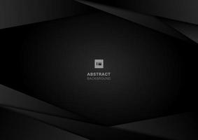 abstracte sjabloon zwarte geometrische frame-indeling. modern technologieontwerp op donkere achtergrond. vector