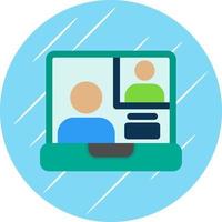 online vergadering vector icoon ontwerp