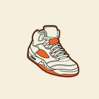 sneaker schoenen . concept. vlak ontwerp. vector illustratie. sportschoenen in vlak stijl. sportschoenen kant visie. mode sportschoenen.