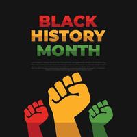 zwart geschiedenis maand creatief en minimaal sociaal media post vector