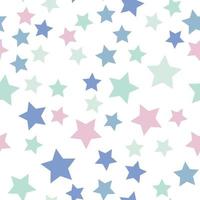naadloos herhalen patroon van pastel blauw, roze, licht groen sterren voor kleding stof, textiel, papieren en andere divers oppervlakken vector