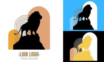 leeuw logo vector ontwerp illustratie. modern stijl