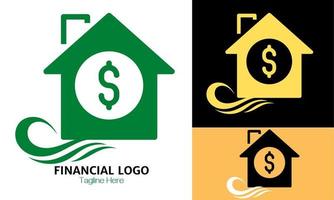 besparing logo vector ontwerp illustratie. investering logos concept