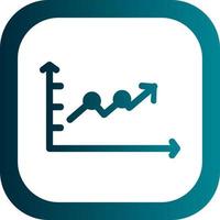 naar boven neiging in diagram vector icoon ontwerp