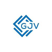 gjv creatief cirkel brief logo concept. gjv brief ontwerp.gjv brief logo ontwerp Aan wit achtergrond. gjv creatief cirkel brief logo concept. gjv brief ontwerp. vector