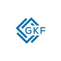 gkf brief logo ontwerp Aan wit achtergrond. gkf creatief cirkel brief logo concept. gkf brief ontwerp. vector