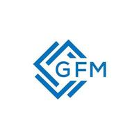 gfm brief logo ontwerp Aan wit achtergrond. gfm creatief cirkel brief logo concept. gfm brief ontwerp. vector