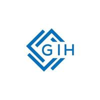 gih brief logo ontwerp Aan wit achtergrond. gih creatief cirkel brief logo concept. gih brief ontwerp. vector