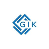 gik creatief cirkel brief logo concept. gik brief ontwerp.gik brief logo ontwerp Aan wit achtergrond. gik creatief cirkel brief logo concept. gik brief ontwerp. vector