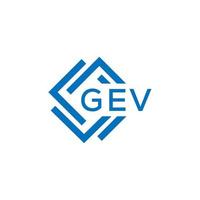 gev brief logo ontwerp Aan wit achtergrond. gev creatief cirkel brief logo concept. gev brief ontwerp. vector