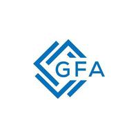 gfa brief logo ontwerp Aan wit achtergrond. gfa creatief cirkel brief logo concept. gfa brief ontwerp. vector