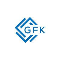 gfk brief logo ontwerp Aan wit achtergrond. gfk creatief cirkel brief logo concept. gfk brief ontwerp. vector
