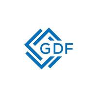 gdf brief logo ontwerp Aan wit achtergrond. gdf creatief cirkel brief logo concept. gdf brief ontwerp. vector