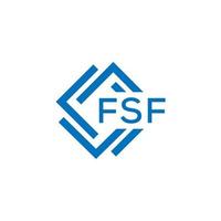 fsf creatief cirkel brief logo concept. fsf brief ontwerp.fsf brief logo ontwerp Aan wit achtergrond. fsf creatief cirkel brief logo concept. fsf brief ontwerp. vector