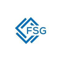 fsg brief logo ontwerp Aan wit achtergrond. fsg creatief cirkel brief logo concept. fsg brief ontwerp. vector