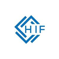 hif brief logo ontwerp Aan wit achtergrond. hif creatief cirkel brief logo concept. hif brief ontwerp. vector