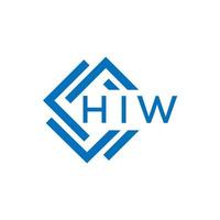 hiw brief logo ontwerp Aan wit achtergrond. hiw creatief cirkel brief logo concept. hiw brief ontwerp. vector