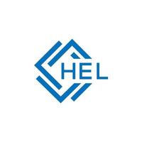 hel brief logo ontwerp Aan wit achtergrond. hel creatief cirkel brief logo concept. hel brief ontwerp. vector