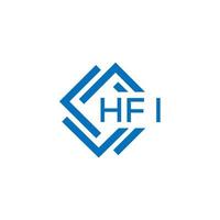 hfi brief logo ontwerp Aan wit achtergrond. hfi creatief cirkel brief logo concept. hfi brief ontwerp. vector