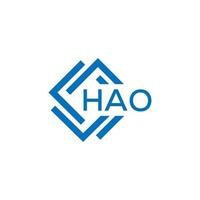 hao brief logo ontwerp Aan wit achtergrond. hao creatief cirkel brief logo concept. hao brief ontwerp. vector