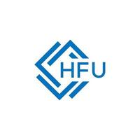 hfu brief logo ontwerp Aan wit achtergrond. hfu creatief cirkel brief logo concept. hfu brief ontwerp. vector