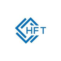 hft creatief cirkel brief logo concept. hft brief ontwerp. vector