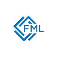 fml brief ontwerp.fml brief logo ontwerp Aan wit achtergrond. fml creatief cirkel brief logo concept. fml brief ontwerp. vector