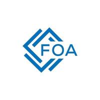 foa brief logo ontwerp Aan wit achtergrond. foa creatief cirkel brief logo concept. foa brief ontwerp. vector