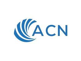 acn abstract bedrijf groei logo ontwerp Aan wit achtergrond. acn creatief initialen brief logo concept. vector