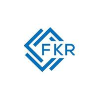 fkr brief logo ontwerp Aan wit achtergrond. fkr creatief cirkel brief logo concept. fkr brief ontwerp. vector