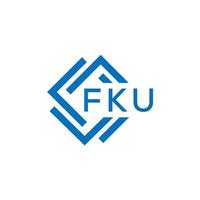 fku brief logo ontwerp Aan wit achtergrond. fku creatief cirkel brief logo concept. fku brief ontwerp. vector