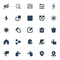 glyph pictogrammen voor ui ux. vector