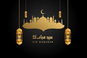 eid mubarok groet kaart achtergrond met Islamitisch ornament vector illustratie