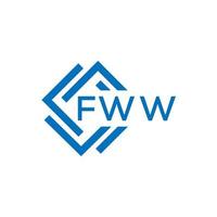 fww brief ontwerp.fww brief logo ontwerp Aan wit achtergrond. fww creatief cirkel brief logo concept. fww brief ontwerp. vector