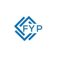 fyp brief logo ontwerp Aan wit achtergrond. fyp creatief cirkel brief logo concept. fyp brief ontwerp. vector