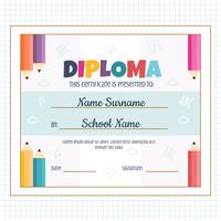 Kleuterschool Diploma Vector