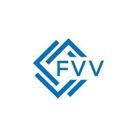 fvv brief logo ontwerp Aan wit achtergrond. fvv creatief cirkel brief logo concept. fvv brief ontwerp. vector