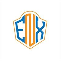 enx abstract monogram schild logo ontwerp Aan wit achtergrond. enx creatief initialen brief logo. vector