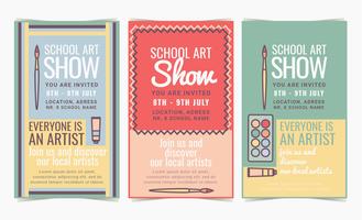 vector school kunst show posters