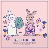 vector easter egg hunt-kaart