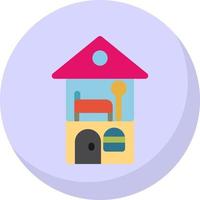 poppen huis vector icoon ontwerp