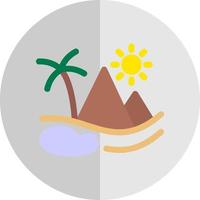 woestijn oase vector icoon ontwerp