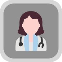 vrouw dokter vector icoon ontwerp