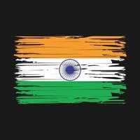 indische vlag penseelstreken vector