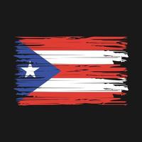 Puerto Rico vlag penseelstreken vector