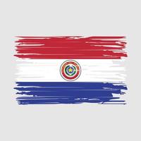 penseelstreken paraguay vlag vector