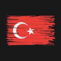 turkije vlag penseelstreken vector