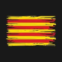 Catalonië vlag borstel beroertes vector